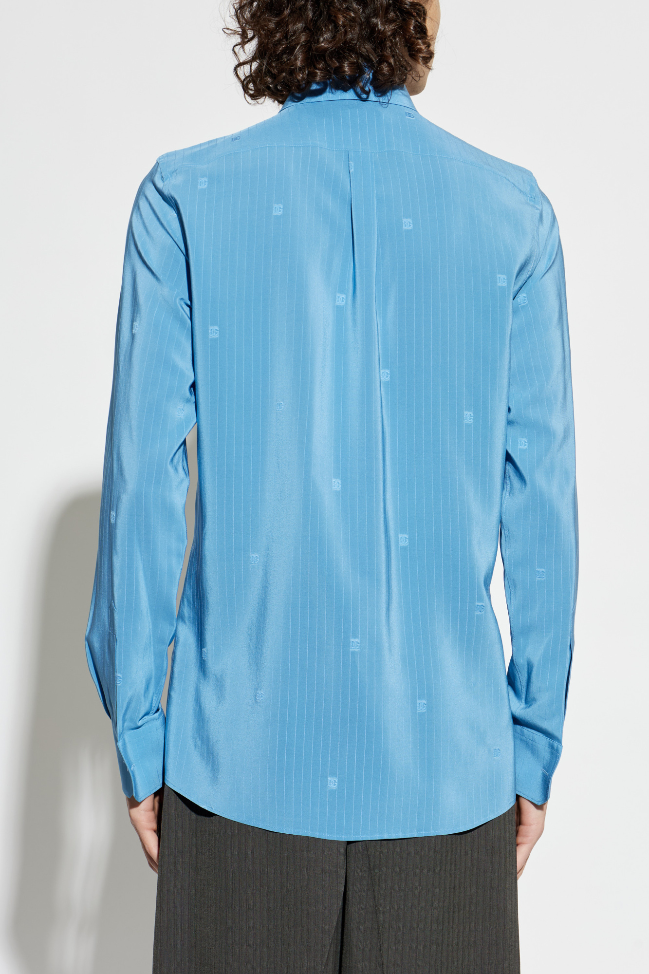 Dolce & Gabbana Silk shirt with monogram | Men's | Vitkac